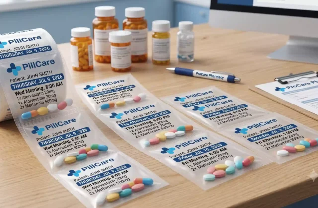 medication pouch with Day and Time